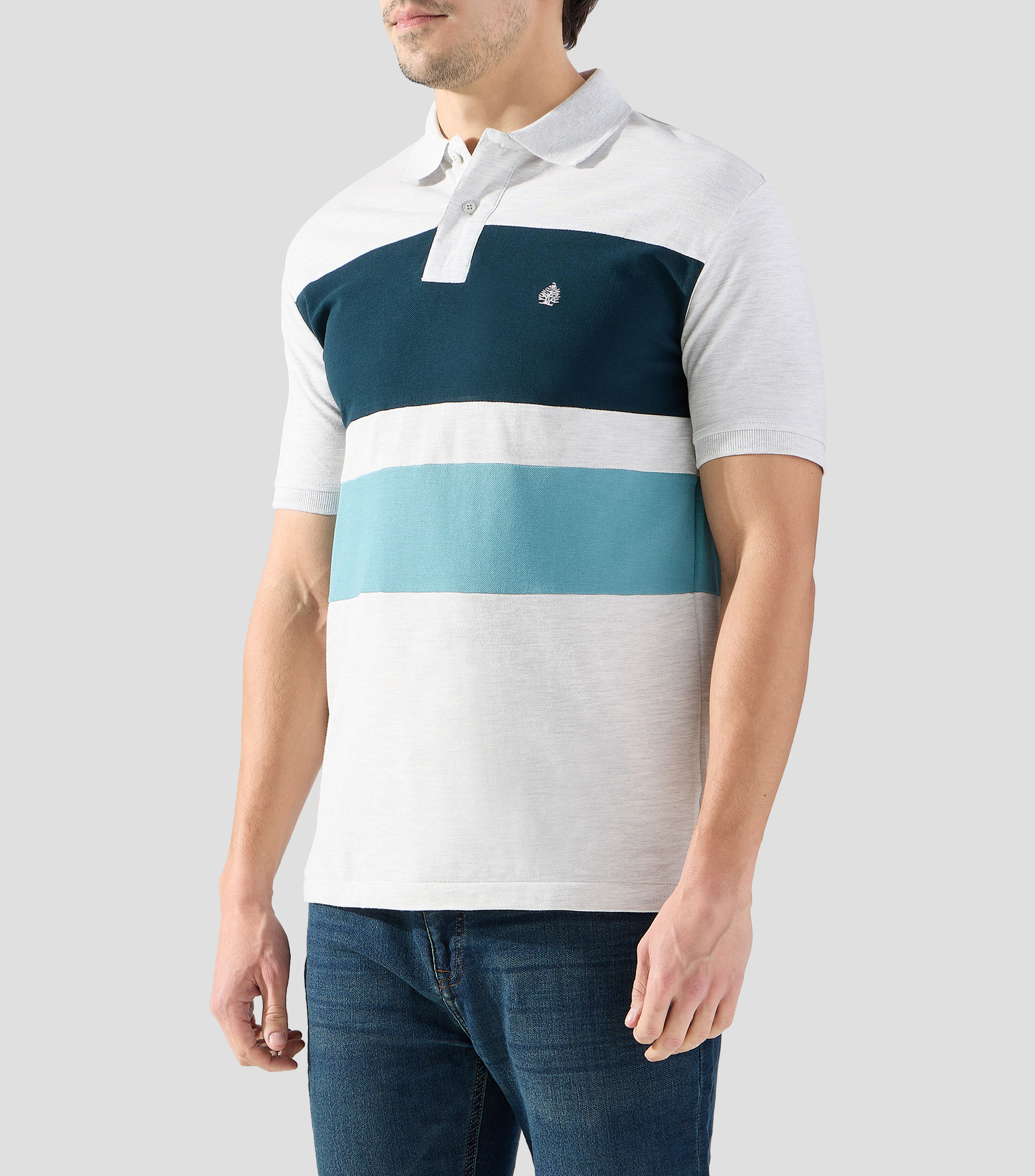Playera tipo polo manga corta rayas Hombre